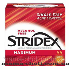 Очисні серветки із саліциловою кислотою максимальної дії Stridex 55 шт.
