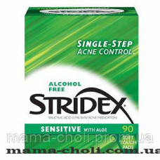 Очисні серветки із саліциловою кислотою й алое Stridex 90 шт.